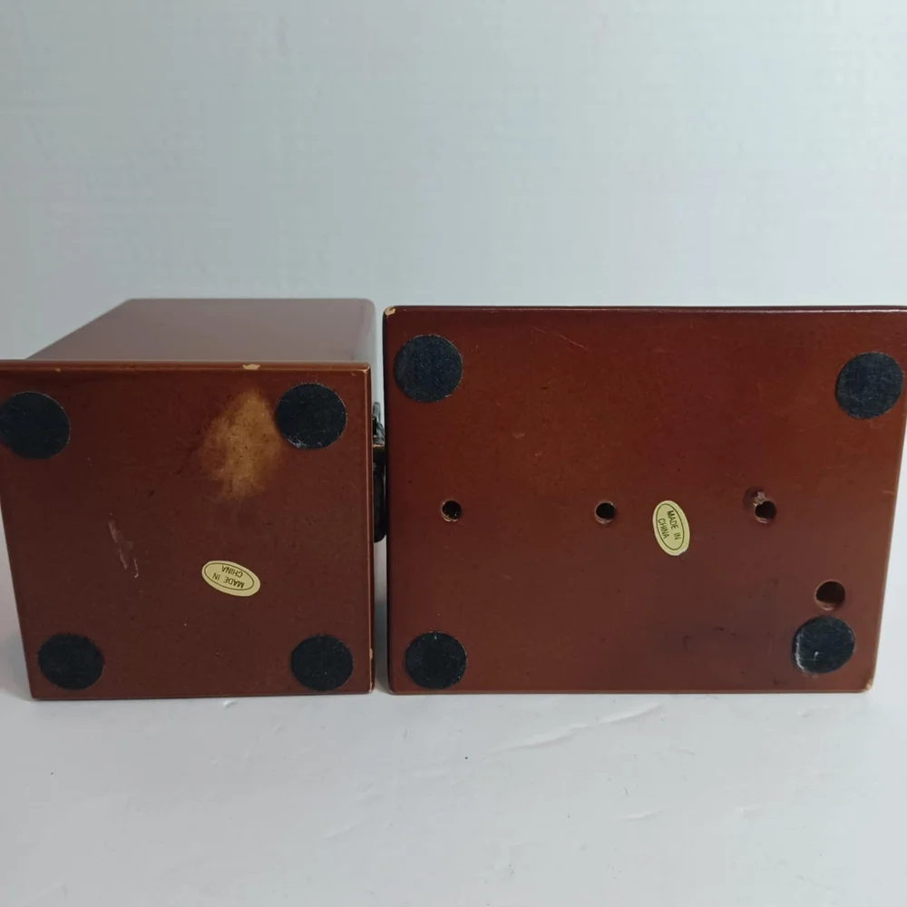 Vtg Desktop‎ Wood and Pewter Mail Organizer And Pen Holder Golf Theme Gift Set
